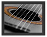 Schallloch einer Westerngitarre Schattenfugenrahmen 38x30
