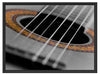 Schallloch einer Westerngitarre Schattenfugenrahmen 80x60