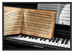 Notenbuch auf Piano Schattenfugenrahmen 100x70