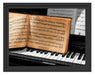 Notenbuch auf Piano Schattenfugenrahmen 38x30