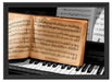 Notenbuch auf Piano Schattenfugenrahmen 55x40