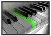 Piano green Klaviertasten Schattenfugenrahmen 100x70