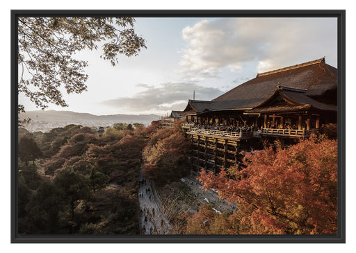 Kiyomizu-dera Tempel in Kyoto Schattenfugenrahmen 100x70