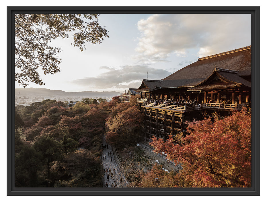 Kiyomizu-dera Tempel in Kyoto Schattenfugenrahmen 80x60