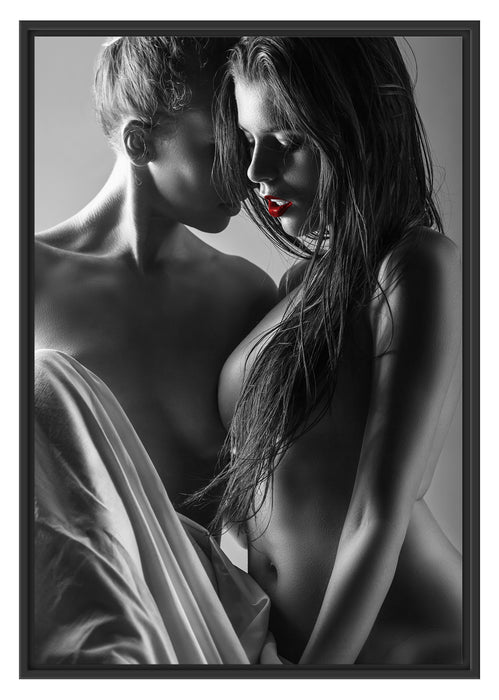 Pixxprint Sexy Girls Love, im Schwebe-Effekt Bilderrahmen
