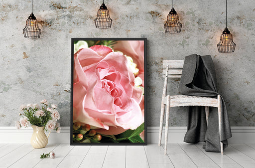 Rosa Rose Schattenfugenrahmen Wohnzimmer