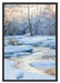 Bach in Winterlandschaft Schattenfugenrahmen 100x70