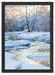 Bach in Winterlandschaft Schattenfugenrahmen 55x40