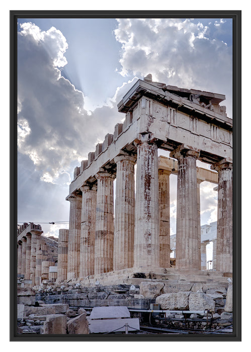 Antike Säulen Griechenland Schattenfugenrahmen 100x70