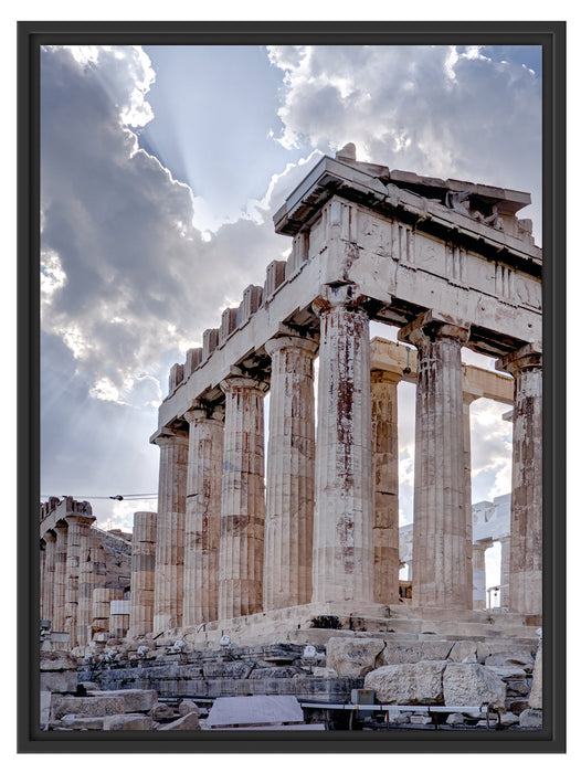 Antike Säulen Griechenland Schattenfugenrahmen 80x60