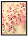 Kirschblüten B&W Schattenfugenrahmen 80x60