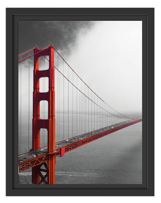 Golden Gate Bridge Aussicht Schattenfugenrahmen 38x30