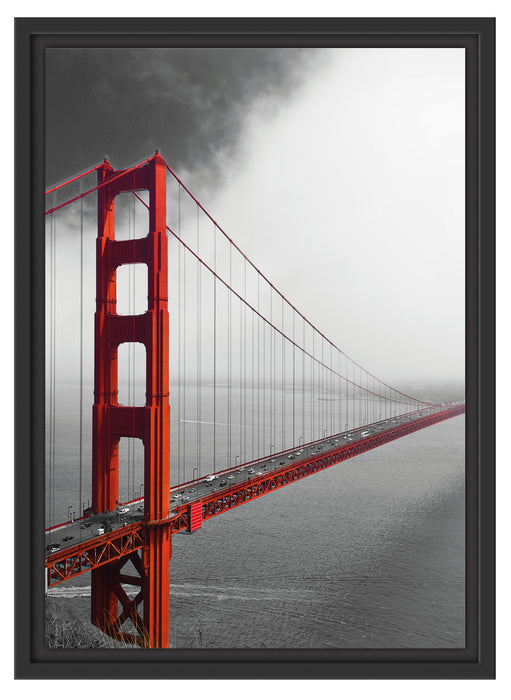 Golden Gate Bridge Aussicht Schattenfugenrahmen 55x40