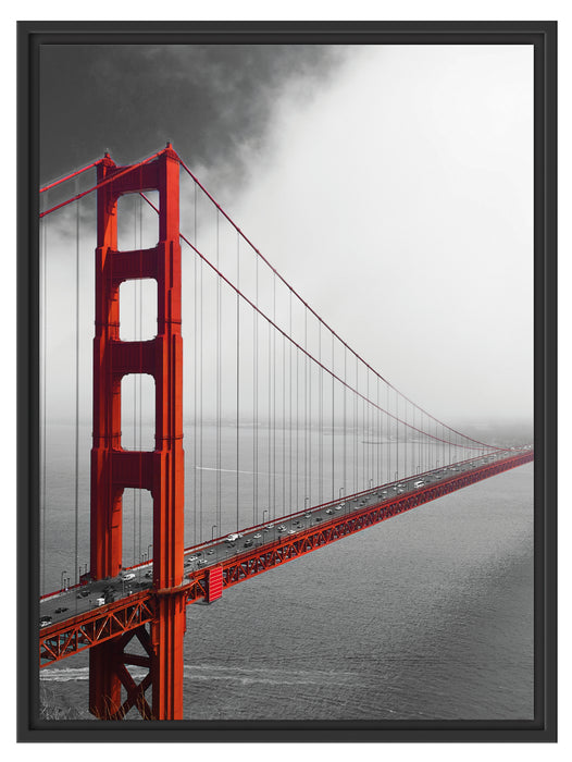 Golden Gate Bridge Aussicht Schattenfugenrahmen 80x60