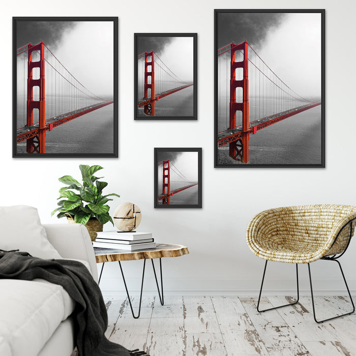 Golden Gate Bridge Aussicht Schattenfugenrahmen Dekovorschlag