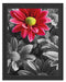 Gerbera Blüten Schattenfugenrahmen 38x30
