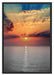 Sonnenuntergang auf Meer Schattenfugenrahmen 100x70