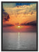 Sonnenuntergang auf Meer Schattenfugenrahmen 80x60