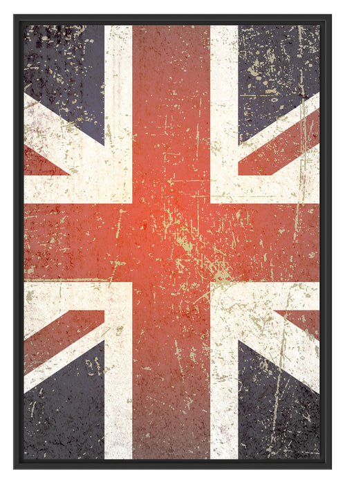 UK Flagge Schattenfugenrahmen 100x70