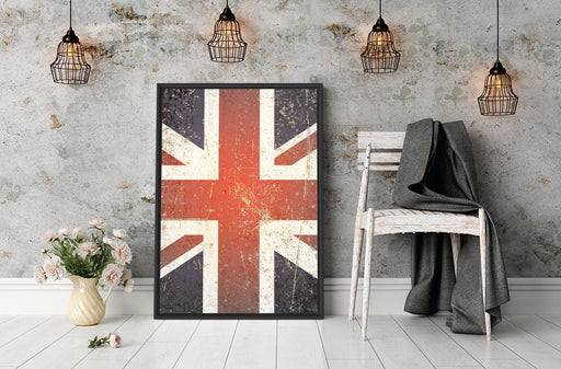 UK Flagge Schattenfugenrahmen Wohnzimmer
