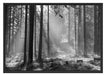 Häuschen im Wald Schattenfugenrahmen 100x70