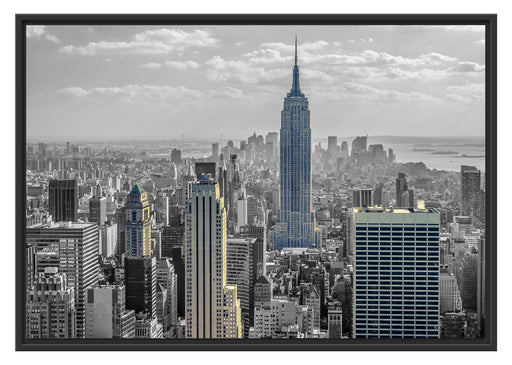 New Yorker Empire State Building Schattenfugenrahmen 100x70