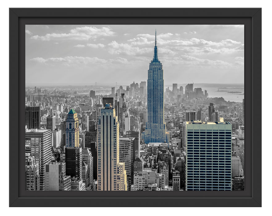 New Yorker Empire State Building Schattenfugenrahmen 38x30