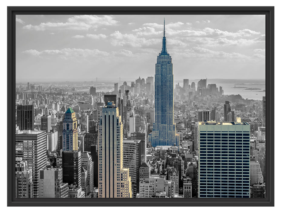 New Yorker Empire State Building Schattenfugenrahmen 80x60