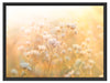 Romantische Blumenwiese Schattenfugenrahmen 80x60