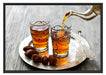 Arabischer Tee Schattenfugenrahmen 100x70