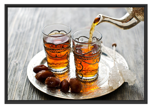 Arabischer Tee Schattenfugenrahmen 100x70