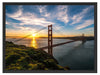 Golden Gate Bridge Schattenfugenrahmen 80x60