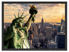 Freiheitsstatue in New York Schattenfugenrahmen 80x60