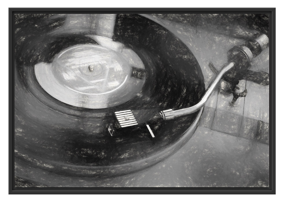 Pixxprint Schallplatte, im Schwebe-Effekt Bilderrahmen