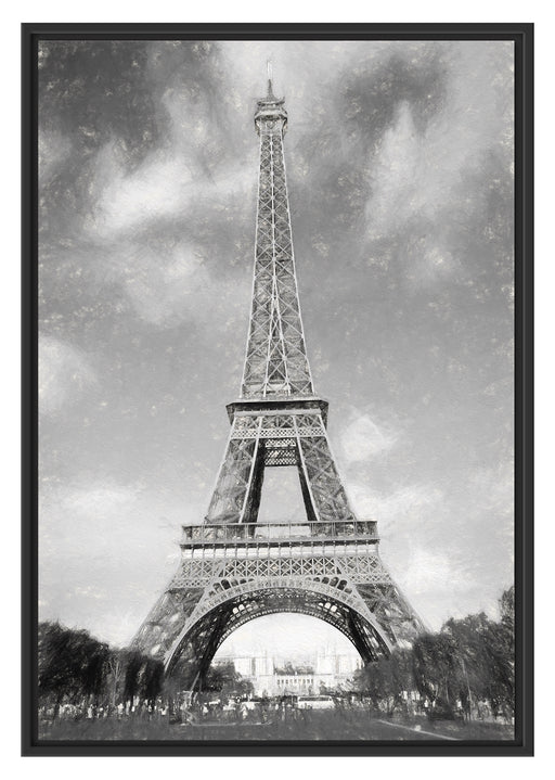 Eifelturm in Paris Schattenfugenrahmen 100x70