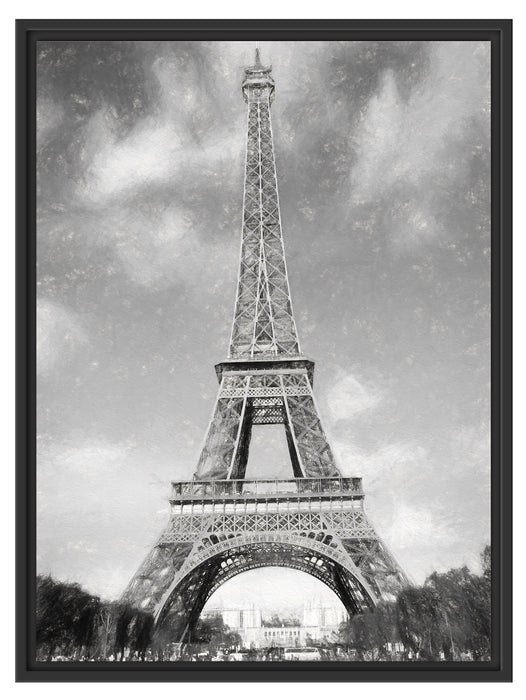 Eifelturm in Paris Schattenfugenrahmen 80x60
