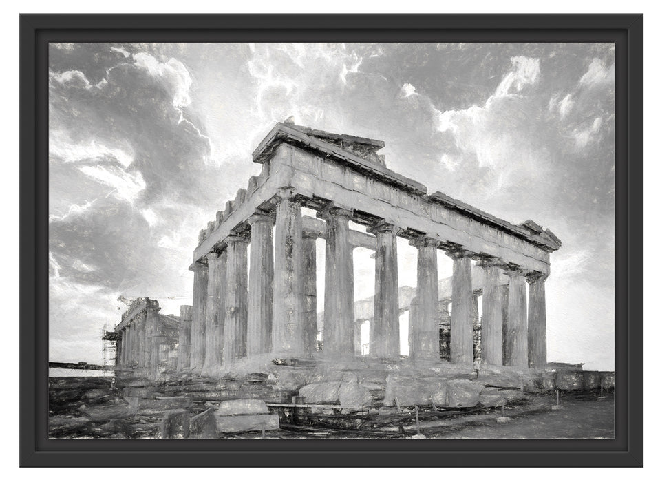 Akropolis in Athen Schattenfugenrahmen 55x40