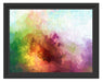 abstrakte bunte Wasserfarben Schattenfugenrahmen 38x30
