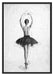 Ballerina mit nackten Oberkörper Schattenfugenrahmen 100x70