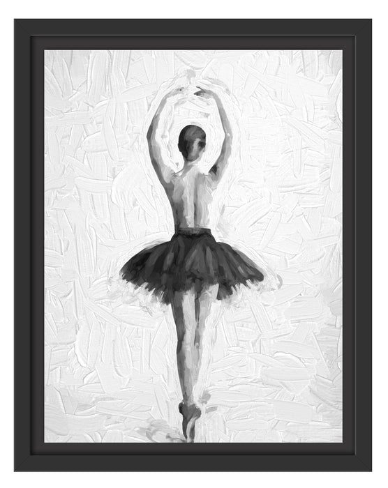 Ballerina mit nackten Oberkörper Schattenfugenrahmen 38x30