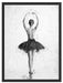 Ballerina mit nackten Oberkörper Schattenfugenrahmen 80x60
