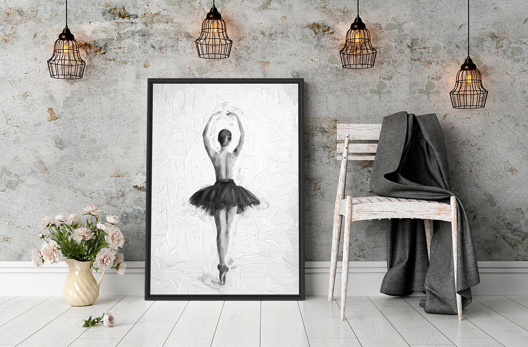 Ballerina mit nackten Oberkörper Schattenfugenrahmen Wohnzimmer
