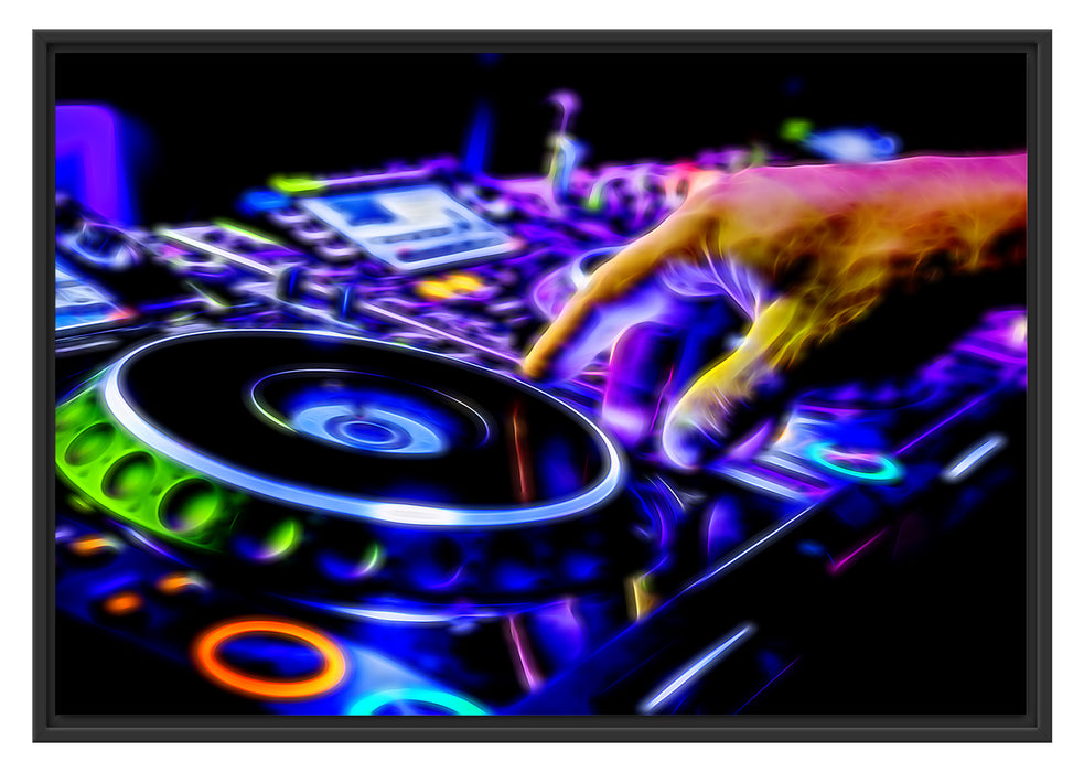 Pixxprint DJ Plattenteller Cool Music, im Schwebe-Effekt Bilderrahmen