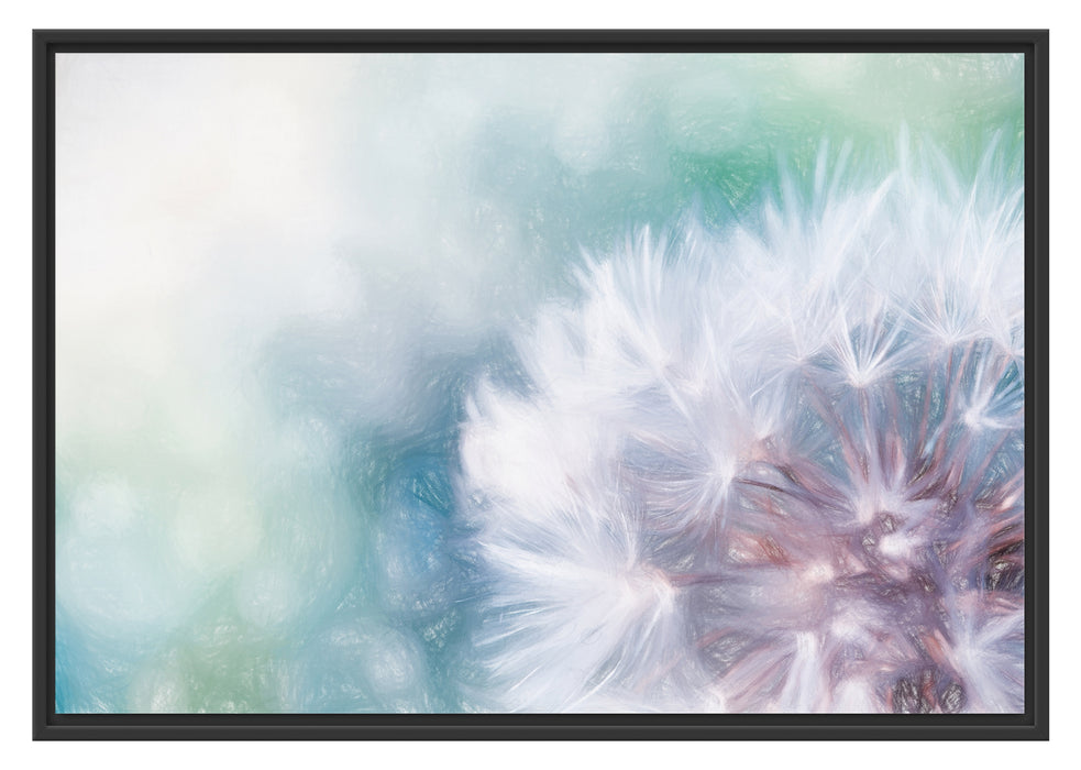 Pixxprint Zauberhafte Pusteblume, im Schwebe-Effekt Bilderrahmen