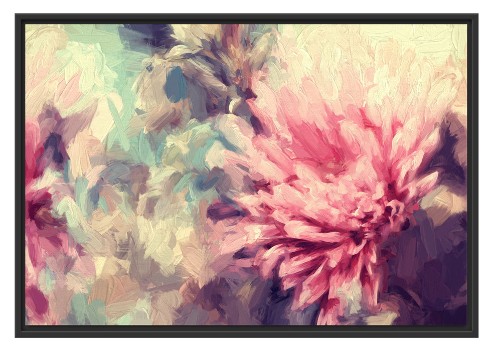 Pixxprint Schöne Blumen, im Schwebe-Effekt Bilderrahmen