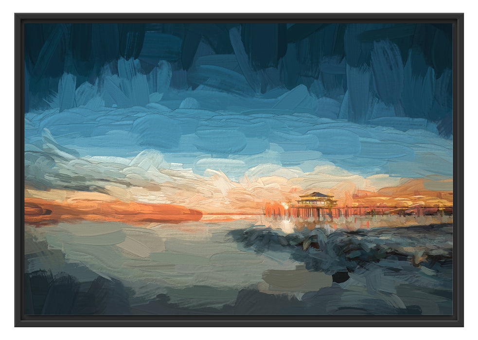 Pixxprint Timmendorfer Strand, im Schwebe-Effekt Bilderrahmen