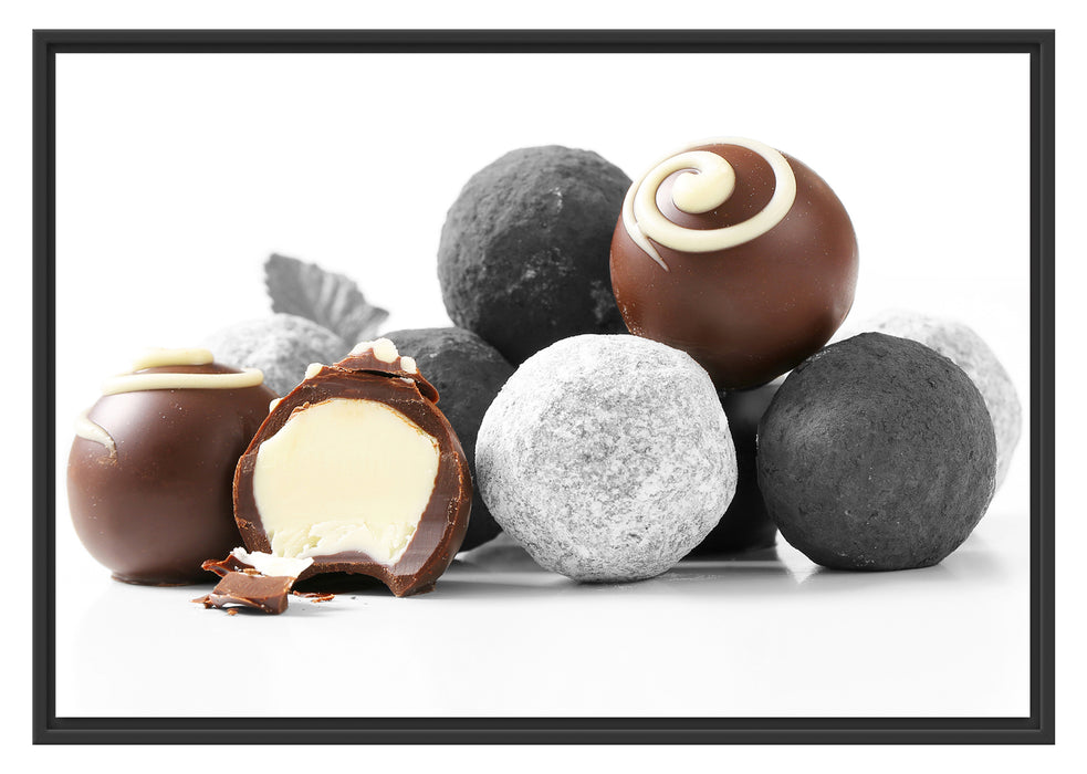 Pixxprint Schokotrüffel, im Schwebe-Effekt Bilderrahmen