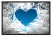 Romantisches Herz in den Wolken Schattenfugenrahmen 100x70