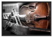 Alte Violine Schattenfugenrahmen 100x70