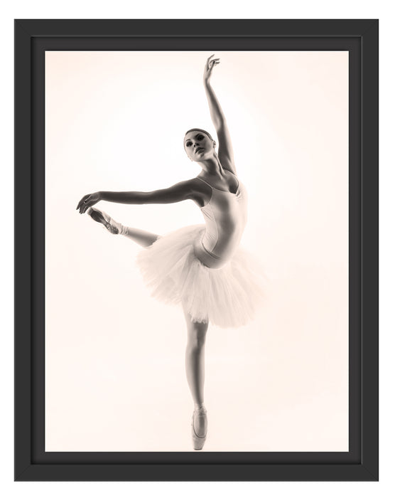 Ã„sthetische Ballerina Schattenfugenrahmen 38x30